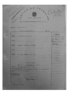 Dissídio Individual Nº 208/77