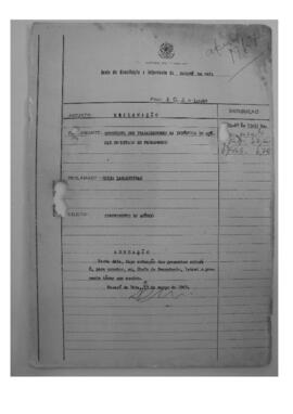 Dissídio Individual Nº 142/67