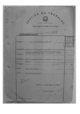 Dissídio Individual Nº 38/78
