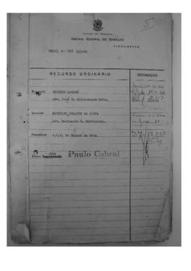 Dissídio Individual Nº 472/66