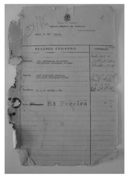 Dissídio Individual Nº 27/64