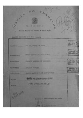 Dissídio Individual Nº 11/76