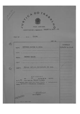 Dissídio Individual Nº 617/80