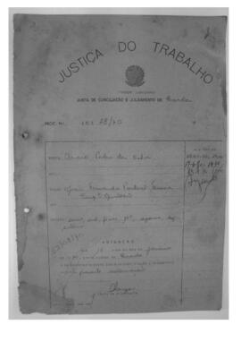 Dissídio Individual Nº 28/70