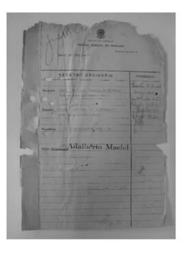Dissídio Individual Nº 54/65