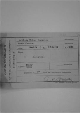 Dissídio Individual  N° 1641/51