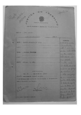 Dissídio Individual Nº 175/76