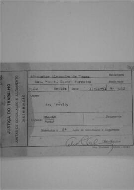 Dissídio Individual  N° 1621/51