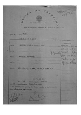 Dissídio Individual Nº 27/76