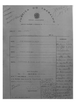 Dissídio Individual Nº 225/76