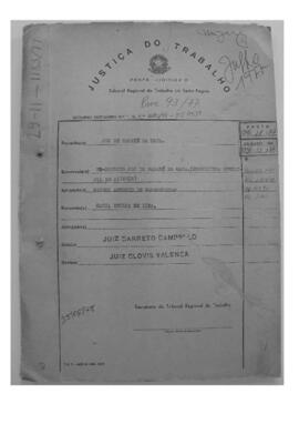 Dissídio Individual Nº 93/77