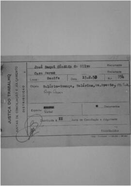 Dissídio Individual  N° 177/53
