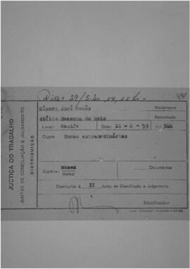 Dissídio Individual  N° 172/53