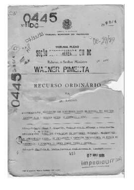 Dissídio Coletivo N° 29/89.2