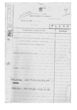Dissídio Coletivo N° 14/90.2