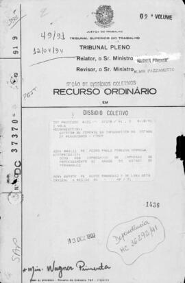 Dissídio Coletivo Nº 49/91.2