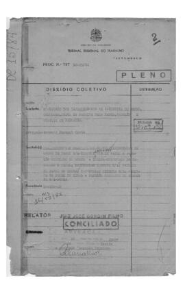 Dissídio Coletivo N° 15/84