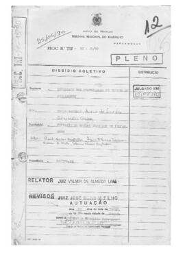 Dissídio Coletivo N° 15/90