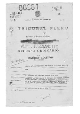 Dissídio Coletivo N° 01/86.2
