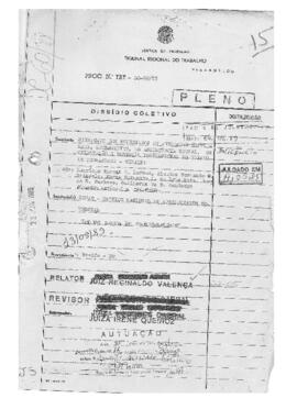 Dissídio Coletivo N° 60/88