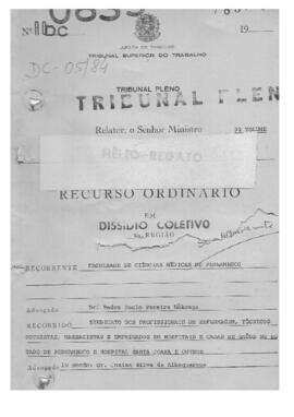 Dissídio Coletivo Nº 05/84 - Volume 3
