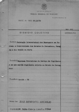 Dissídio Coletivo N° 35/84.3