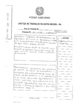 Dissídio Coletivo N° 47/88.1