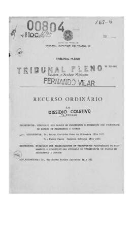 Dissídio Coletivo Nº 16/85.3