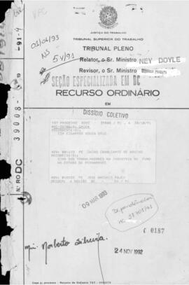 Dissídio Coletivo Nº 54/91
