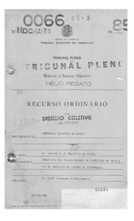 Dissídio Coletivo N° 42/83
