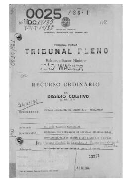 Dissídio Coletivo N° 14/85