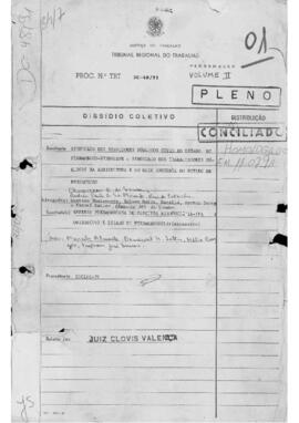 Dissídio Coletivo Nº 48/91.2