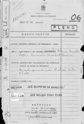 Dissídio Coletivo Nº 53/91
