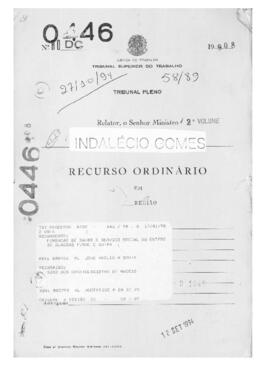 Dissídio Coletivo N° 58/89.2