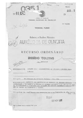 Dissídio Coletivo N° 42/86.2