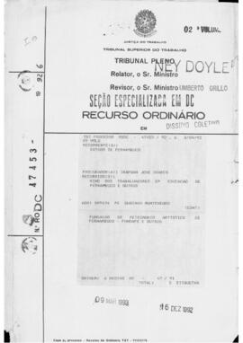 Dissídio Coletivo Nº 47/91.2