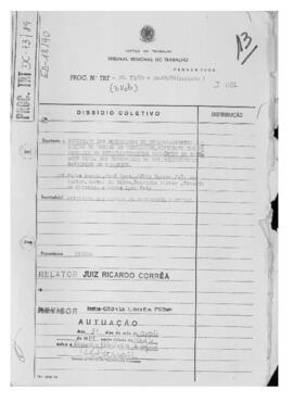Dissídio Coletivo N° 73/89 e 68/89.1