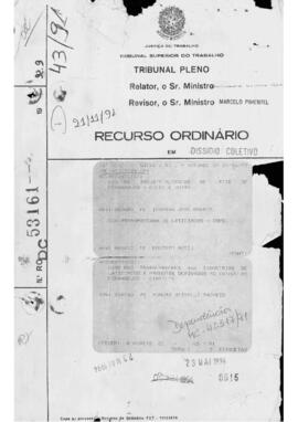 Dissídio Coletivo Nº 43/91