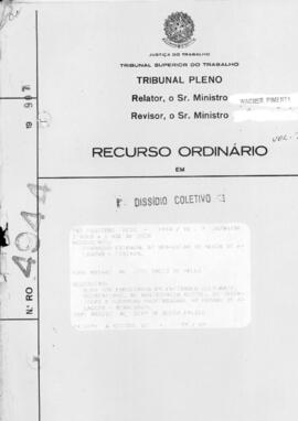 Dissídio Coletivo N° 37/89.1
