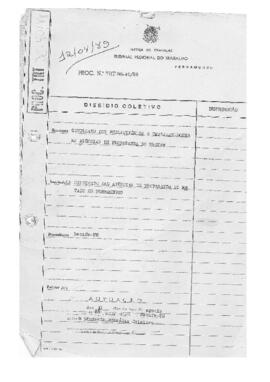 Dissídio Coletivo N° 40/88