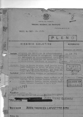 Dissídio Coletivo N° 27/86