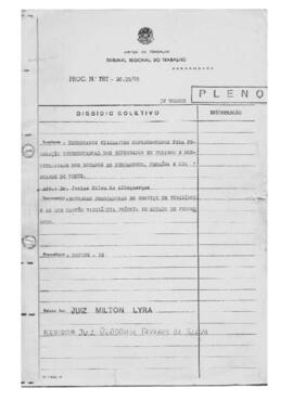 Dissídio Coletivo Nº 35/85.4