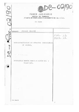 Dissídio Coletivo N° 32/90.1