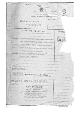Dissídio Coletivo N° 109/89.1