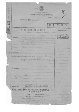 Dissídio Coletivo N° 19/85