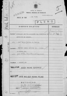 Dissídio Coletivo Nº 77/91