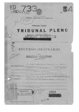 Dissídio Coletivo N° 13/84