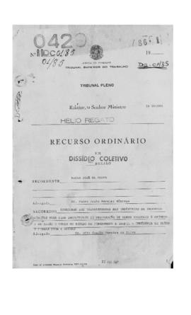 Dissídio Coletivo N° 01/85. v1.1