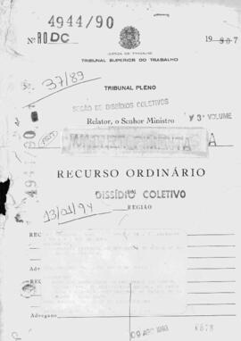 Dissídio Coletivo N° 37/89.3