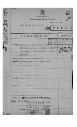 Dissídio Coletivo N° 07/85.4